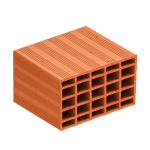 250 x 250 x 135 mm Ebatlarında Yatay Delikli Tuğla