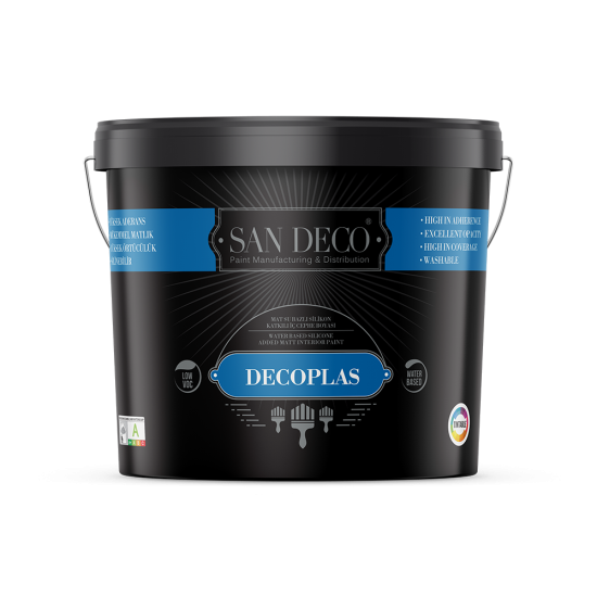 San Deco - Decoplas - Silikon Katkılı ve Su Bazlı Mat İç Cephe Boyası
