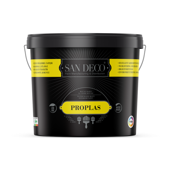 San Deco - Proplas - Plastik Su Bazlı Mat İç Cephe Boyası