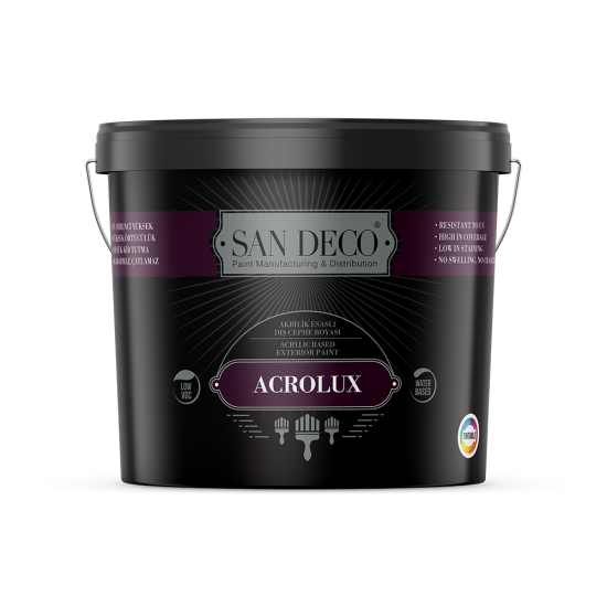 San Deco - Acrolux - Akrilik Esaslı Mat Dış Cephe Boyası