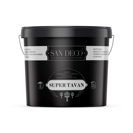 San Deco - Süper Tavan - Su Bazlı Ultra Beyaz Tavan Boyası