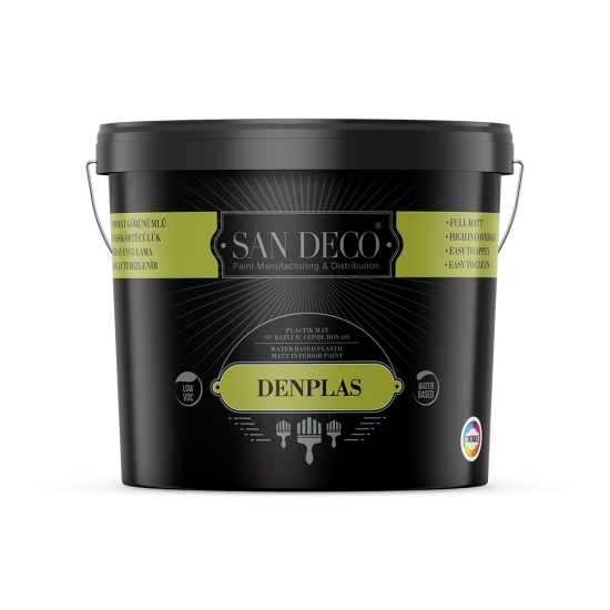 San Deco - Denplas - Plastik Su Bazlı Mat İç Cephe Boyası