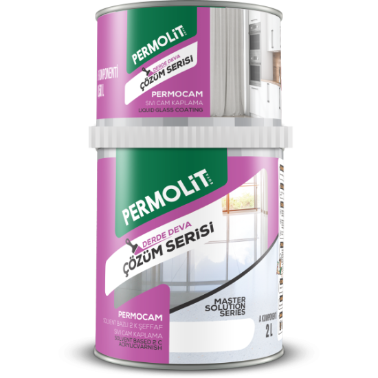 Permolit - Permocam Sıvı Cam Kaplama Solvent Bazlı 2 K Akrilik Vernik - İki Bileşenli