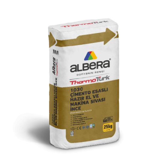 Albera Boya - Thermoturk 1030 Çimento Esaslı Hazır El ve Makina Sıvası İnce - El ve Makina Sıvası