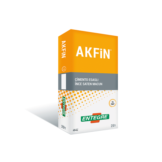 Entegre - Akfin - Çimento Esaslı İnce Saten Macun