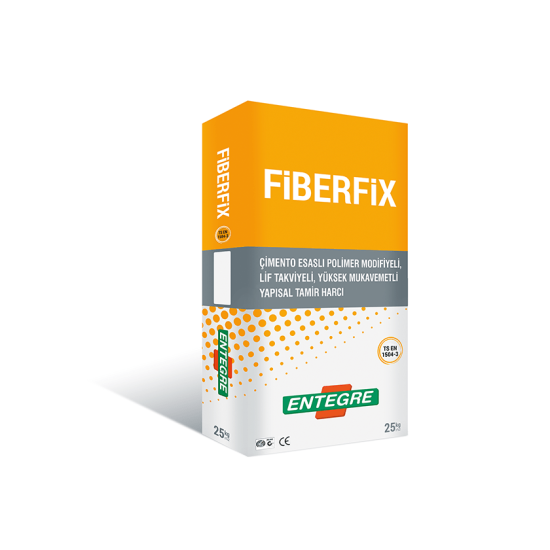 Entegre - Fiberfix - Çimento Esaslı Yüksek Mukavemetli Yapısal Tamir Harcı