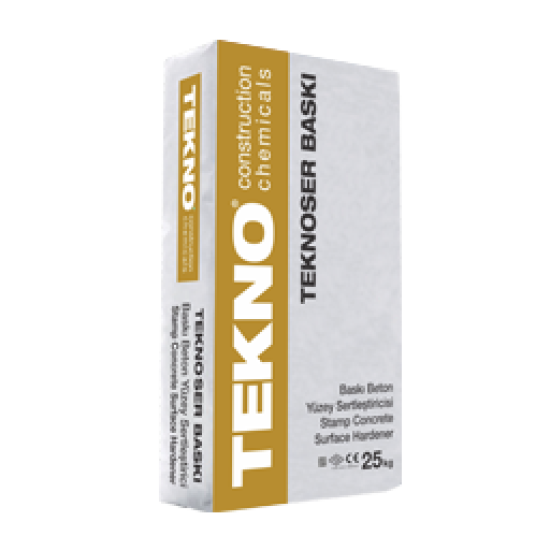 Tekno Yapı Kimyasalları - Teknoser Baskı - Baskı Beton Yeşil Renkte Yüzey Sertleştirici