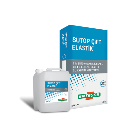 Entegre - Sutop Çift Elastik - Çimento ve Akrilik Esaslı Çift Bileşenli Elastik Su Yalıtım Malzemesi
