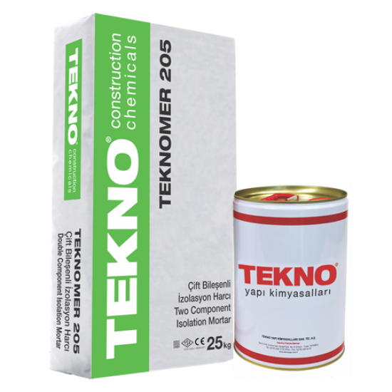 Tekno Yapı Kimyasalları - Teknomer 205 (İki Bileşenli) - Tam Esnek Su Yalıtım Malzemesi