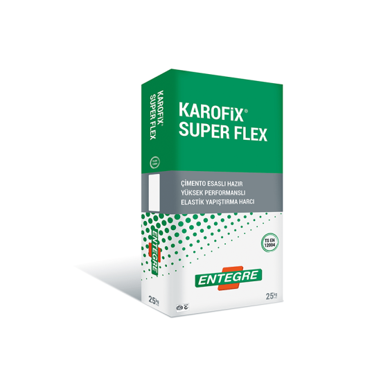 Entegre - Karofix Super Flex - Çimento Esaslı Hazır Yüksek Performanslı Seramik ve Granit Yapıştırma Harcı