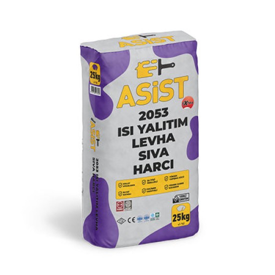 Albera Boya - Asist 2053 Isı Yalıtım Levha Sıva Harcı - Sıva Harcı