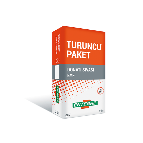 Entegre - Turuncu Paket Donatı Sıvası EYF - Çimento Esaslı Elyaf Katkılı Isı Yalıtım Plakası Donatı Sıvası