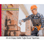250 mm Kalınlığında W Sınıfı Düşey Delikli Tuğlalarla Duvar Örülmesi Malzeme Dahil Yapılması Fiyatı 250 mm Kalınlığında W Sınıfı Düşey Delikli Tuğlalarla Duvar Örülmesi Malzeme Dahil Yapılması Fiyatı