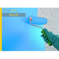 Brüt Beton, Sıvalı veya Eski Boyalı Dış Cephe Yüzeylerinin Astar Uygulanarak Fotokatalitik Özellikli Saf Akrilik Esaslı Su Bazlı Dış Cephe Boyasıyla (V1 : W3 : G2) Boyanması Malzeme Hariç İşçilik Yapılması Fiyatı