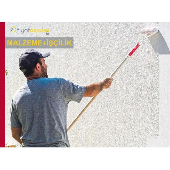 Prekast Dış Cephe Yüzeylerinin Astar Uygulanarak Saf Akrilik Esaslı Grenli / Tekstürlü Esnek Dış Cephe Boyasıyla (V3 : W3 : G2) Boyanması Malzeme Dahil Yapılması Fiyatı