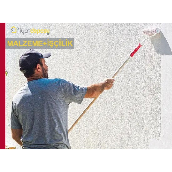 Prekast Dış Cephe Yüzeylerinin Astar Uygulanarak Saf Akrilik Esaslı Grenli / Tekstürlü Esnek Dış Cephe Boyasıyla (V2 : W3 : G2) Boyanması Malzeme Dahil Yapılması Fiyatı