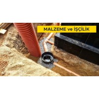 Ø 100 mm anma çaplı, PVC esaslı koruge drenaj borusunun temini ve yerine dösenmesi (Malzeme Dahil)