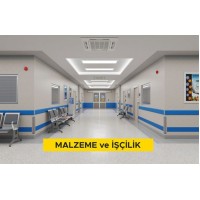 Laminat kaplamalı duvar koruma bantı yapılması (Malzeme Dahil)