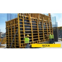 Plywood ile düz yüzeyli betonarme kalıbı yapılması (Malzeme Hariç) (İşçilik)