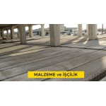 12 cm kalınlığında önyapımlı, öngerilmeli, boşluklu, taşıyıcı beton döşeme elemanları ile döşeme yapılması. (Malzeme Dahil)