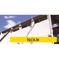 12,5 cm kalınlığındaki teçhizatlı gazbeton duvar elemanları ile vinç kullanarak duvar yapılması (3,50 N/mm² ve 500 kg/m³) (Malzeme Hariç) (İşçilik)