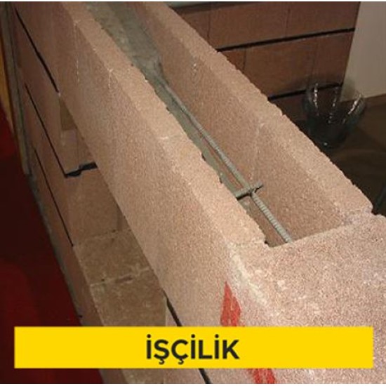 10 cm kalınlığındaki teçhizatlı bimsbeton lento temini ve yerine konulması (Malzeme Hariç) (İşçilik)