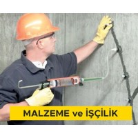 Epoksi enjeksiyon ile çatlak onarımı (Malzeme Dahil)