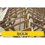 Ahşaptan oturtma çatı yapılması (çatı örtüsü altı tahta kaplamalı) (Malzeme Hariç) (İşçilik)