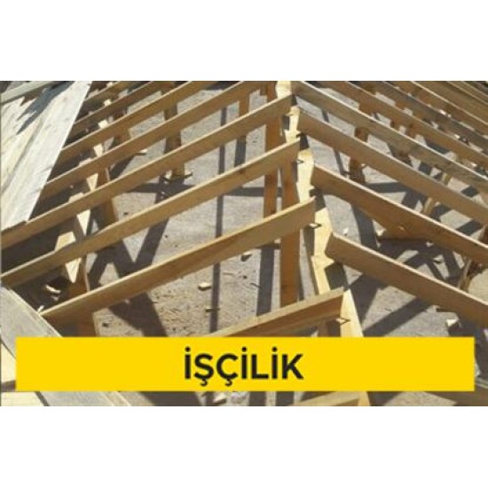 Çatı üzerine tahta kaplama yapılması (Malzeme Hariç) (İşçilik)