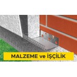 3 cm ile 5 cm arası mantolama kalınlıkları için alüminyum su basman profilinin temini ve yerine tespit edilmesi (Malzeme Dahil) 3 cm ile 5 cm arası mantolama kalınlıkları için alüminyum su basman profilinin temini ve yerine tespit edilmesi (Malzeme Dahil)