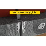 3 cm ile 5 cm (5 cm dahil) arası dilatasyon açıklıkları için kauçuk nem bariyerli pvc esaslı dilatasyon profilinin (fileli) temini ve yerine tespit edilmesi (Malzeme Dahil) 3 cm ile 5 cm (5 cm dahil) arası dilatasyon açıklıkları için kauçuk nem bariyerli pvc esaslı dilatasyon profilinin (fileli) temini ve yerine tespit edilmesi (Malzeme Dahil)