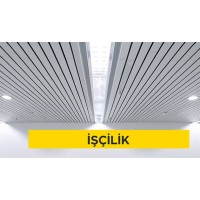 100 mm eninde 0,70 mm kalınlığında minimum 20 mikron polyester esaslı rulo boyama sistemi ile boyanmış alüminyum lameller ile 20 mm derz çıtalı asma tavan yapılması (Malzeme Hariç) (İşçilik) 100 mm eninde 0,70 mm kalınlığında minimum 20 mikron polyester esaslı rulo boyama sistemi ile boyanmış alüminyum lameller ile 20 mm derz çıtalı asma tavan yapılması (Malzeme Hariç) (İşçilik)