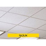 Taşyünü paneller ile asma tavan yapılması (60x60x15 mm) (Malzeme Hariç) (İşçilik)