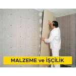 Alçı levhalar ile yapıştırma yöntemiyle giydirme duvar yapılması (12,5mm tek kat standart alçı levha ile) (Malzeme Dahil) Alçı levhalar ile yapıştırma yöntemiyle giydirme duvar yapılması (12,5mm tek kat standart alçı levha ile) (Malzeme Dahil)