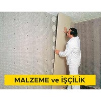 Alçı levhalar ile yapıştırma yöntemiyle giydirme duvar yapılması (12,5mm tek kat su emme oranı azaltılmış, yangına dayanımı artırılmış alçı levha ile) (Malzeme Dahil) Alçı levhalar ile yapıştırma yöntemiyle giydirme duvar yapılması (12,5mm tek kat su emme oranı azaltılmış, yangına dayanımı artırılmış alçı levha ile) (Malzeme Dahil)