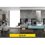 (30 x 30 cm) veya (33 x 33 cm) anma ebatlarında, her türlü desen ve yüzey özelliğinde, I.kalite, renkli, sırlı porselen karo ile 3 mm derz aralıklı döşeme kaplaması yapılması (karo yapıştırıcısı ile) (Malzeme Hariç) (İşçilik)