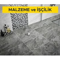 30 x 60 cm anma ebatlarında, her türlü desen ve yüzey özelliğinde, I.kalite, renkli, sırlı porselen karo ile 3 mm derz aralıklı döşeme kaplaması yapılması (karo yapıştırıcısı ile) (Malzeme Dahil) 30 x 60 cm anma ebatlarında, her türlü desen ve yüzey özelliğinde, I.kalite, renkli, sırlı porselen karo ile 3 mm derz aralıklı döşeme kaplaması yapılması (karo yapıştırıcısı ile) (Malzeme Dahil)