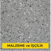 Kuvars-silis + mermer agregalı terrazo karo ile iç mekan döşeme kaplaması yapılması (Kırılma Yükü Şartları (Sınıf 1) Yüzey alanı > 1100cm² ebatlarda, honlu veya cilalı) (Malzeme Dahil) Kuvars-silis + mermer agregalı terrazo karo ile iç mekan döşeme kaplaması yapılması (Kırılma Yükü Şartları (Sınıf 1) Yüzey alanı > 1100cm² ebatlarda, honlu veya cilalı) (Malzeme Dahil)