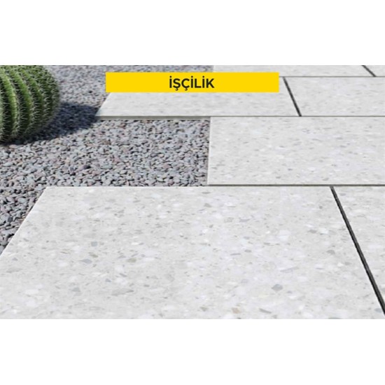 Mermer agregalı terrazo karo ile dış mekan döşeme kaplaması yapılması (Kırılma Dayanımı Şartları (Sınıf 2) Eğilme dayanımı minimum 3,2 Mpa Aşınma direnç sınıfı (3-H),1600 < Yüzey Alanı ? 3600 cm², her türlü yüzey işlemli) (Malzeme Hariç) (İşçilik) Mermer agregalı terrazo karo ile dış mekan döşeme kaplaması yapılması (Kırılma Dayanımı Şartları (Sınıf 2) Eğilme dayanımı minimum 3,2 Mpa Aşınma direnç sınıfı (3-H),1600 < Yüzey Alanı ? 3600 cm², her türlü yüzey işlemli) (Malzeme Hariç) (İşçilik)
