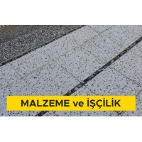 Washbeton yüzey işlemli terrazo karo ile dış mekan döşeme kaplaması yapılması (Kırılma Dayanımı Şartları (Sınıf 3) Eğilme dayanımı minimum 4,0 Mpa Aşınma direnç sınıfı (4-I), Yüzey alanı ? 1600 cm²) (Malzeme Dahil) Washbeton yüzey işlemli terrazo karo ile dış mekan döşeme kaplaması yapılması (Kırılma Dayanımı Şartları (Sınıf 3) Eğilme dayanımı minimum 4,0 Mpa Aşınma direnç sınıfı (4-I), Yüzey alanı ? 1600 cm²) (Malzeme Dahil)