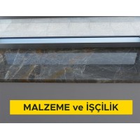 3 cm kalınlığında renkli mermer levha ile dış denizlik yapılması (3cmx30-40- 50cmxserbest boy) (honlu ve cilalı hariç her türlü yüzey işlemli) (Malzeme Dahil)