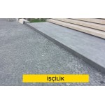 Doğal bazalt parke taşı (10 x 10 x 10 cm) ile döşeme kaplaması yapılması (yol, meydan, park, kaldırım ve benzeri yerlerde) (Malzeme Hariç) (İşçilik)