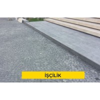 Doğal bazalt parke taşı (10 x 10 x 10 cm) ile döşeme kaplaması yapılması (yol, meydan, park, kaldırım ve benzeri yerlerde) (Malzeme Hariç) (İşçilik)