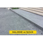 Doğal bazalt parke taşı (10 x 10 x 10 cm) ile döşeme kaplaması yapılması (yol, meydan, park, kaldırım ve benzeri yerlerde) (Malzeme Dahil)