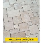 2 cm kalınlığında açık renkli traverten levha ile döşeme kaplaması yapılması (2cmx30-40-50cmxserbest boy) (honlu ve cilalı hariç her türlü yüzey işlemli) (Malzeme Dahil) 2 cm kalınlığında açık renkli traverten levha ile döşeme kaplaması yapılması (2cmx30-40-50cmxserbest boy) (honlu ve cilalı hariç her türlü yüzey işlemli) (Malzeme Dahil)