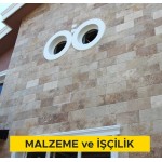 2 cm kalınlığında koyu renkli traverten levha ile duvar kaplaması yapılması (2cmx30-40-50cmxserbest boy) (honlu ve cilalı hariç her türlü yüzey işlemli) (Malzeme Dahil) 2 cm kalınlığında koyu renkli traverten levha ile duvar kaplaması yapılması (2cmx30-40-50cmxserbest boy) (honlu ve cilalı hariç her türlü yüzey işlemli) (Malzeme Dahil)