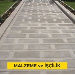 Doğal andezit parke taşı (10 x 10 x 10 cm) ile döşeme kaplaması yapılması (yol, meydan, park, kaldırım ve benzeri yerlerde) (Malzeme Dahil)