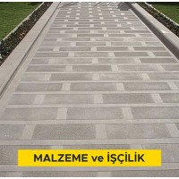 Doğal andezit parke taşı (10 x 10 x 10 cm) ile döşeme kaplaması yapılması (yol, meydan, park, kaldırım ve benzeri yerlerde) (Malzeme Dahil)