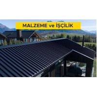 0,50 mm kalınlıkta trapezoidal boyalı sac ile çatı örtüsü yapılması (Malzeme Dahil)