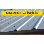Ahşap çatı üzerine 0.50 mm kalınlıkta sıcak daldırma galvanizli oluklu/trapez sac ile çatı örtüsü yapılması. (Malzeme Dahil) Ahşap çatı üzerine 0.50 mm kalınlıkta sıcak daldırma galvanizli oluklu/trapez sac ile çatı örtüsü yapılması. (Malzeme Dahil)